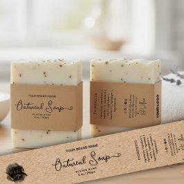 Faixa Decorativa Para Convite Kraft Adicione seu logotipo Etiqueta de cinta para