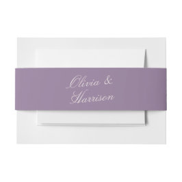 Faixa Decorativa Para Convite Mauve Garden Calligraphy Invitation Belly Band