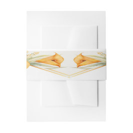 Faixa Decorativa Para Convite Modern Orange e Ivory Calla Lily
