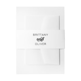 Faixa Decorativa Para Convite Monograma - Retro sofisticado Nome Belly Banda 70