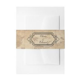 Faixa Decorativa Para Convite pergaminho do século XVIII - envelope de casamento