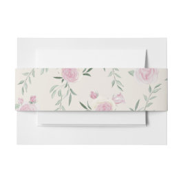 Faixa Decorativa Para Convite Pink Roses Pattern