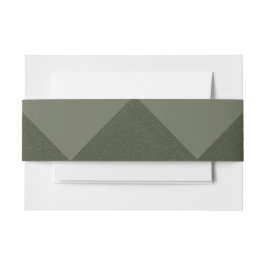 Faixa Decorativa Para Convite Pulseira de Convite Geométrico Verde Musgo