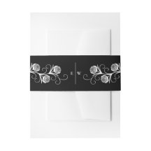 Rosa gótica moderna suga casamento preto e branco