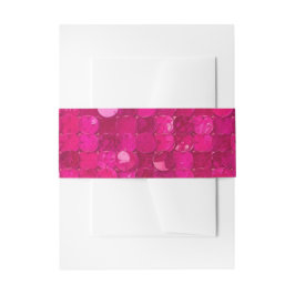 Faixa Decorativa Para Convite Rosa Quente Lantejoula