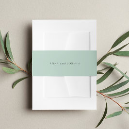 Faixa Decorativa Para Convite Sage | Simples Casamento Personalizado por Cor Sól