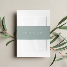 Solid Eucalyptus Green + Classic Lettering Weding