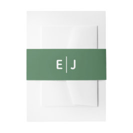 Faixa Decorativa Para Convite Solid Green Wedding