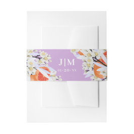 Faixa Decorativa Para Convite Tangerina Citrus Blooming Branoming Wreath Floral