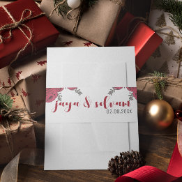 Faixa Decorativa Para Convite Tema de Casamento Floral da rosa vermelha