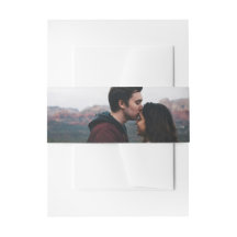 Tema de Foto Simples Banda de Convite de Casamento