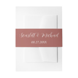 Faixa Decorativa Para Convite Terra Elegante Moderna com Nomes e Data