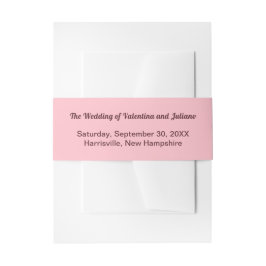 Faixa Decorativa Para Convite Typography Style Minimalist Pink Wedding