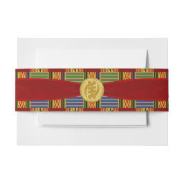 Faixa Decorativa Para Convite Xadrez Elegante Kente Casamento Convite Banda Bell