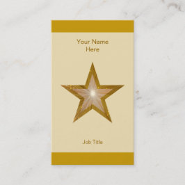 Faixa Dourada de cartão de visita com estrela vert