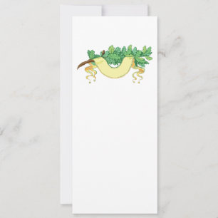 Faixa e ramo de folhas verdes de carvalho