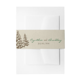 Faixa Para Convite Banda de Convite de Casamento Evergreen Vintage