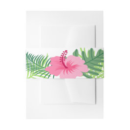 Faixa Para Convite Casamento de Flores Tropicais Coloridas