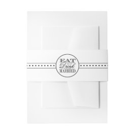 Faixa Para Convite Coma, Beba E Case-Se Com Negra Moderna/Branca