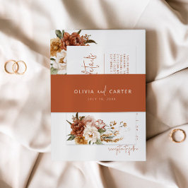 Faixa para Convite de Casamento Floral Pôr do Sol