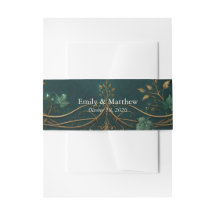 Faixa para Convite de Casamento Floresta Encantada