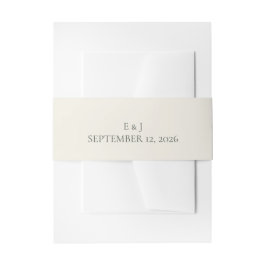 Faixa para Convite de Casamento Minimal Oliva