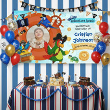 Faixa Personalizada de Aniversário de Pirata com F