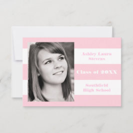Faixa rosa e branca - Anúncio de graduação 3x5