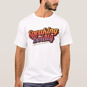 Falando em uma camiseta incrivelmente sunset