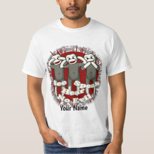 Falar sem camiseta personalizada de macacos-meias 