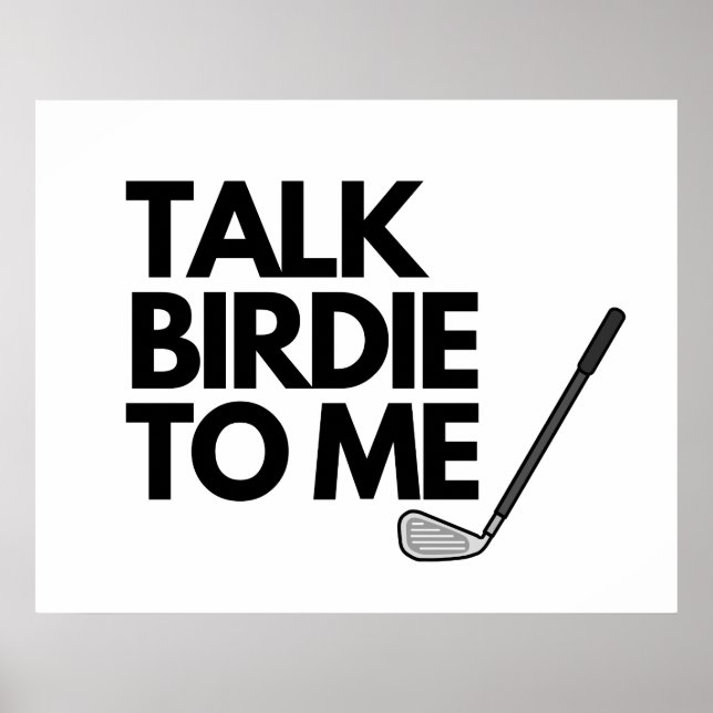 Fale Birdie Comigo Golf Dizendo Poster (Frente)