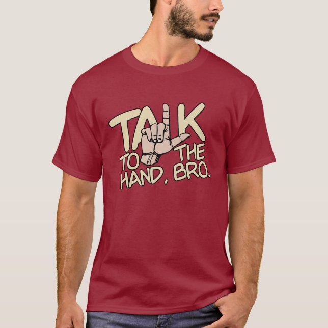 Fale com a camisa da mão - escolha estilo, cor (Frente)