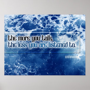 Fale com menos Poster de inspiração