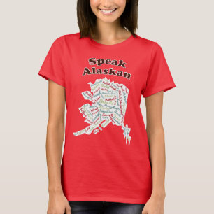 Fale com o Alaskan! T-Shirt vermelho