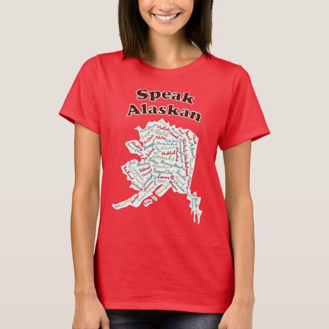 Fale com o Alaskan! T-Shirt vermelho (Frente)