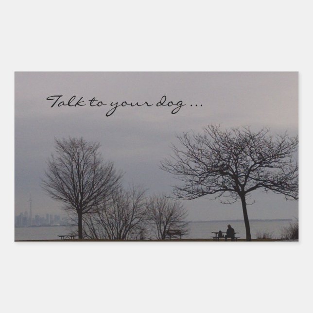 Fale com o seu adesivo de cães por RoseWrites (Frente)