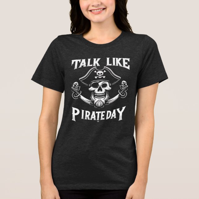 Fale Como Design de Camisa Do Dia Pirata (Frente)