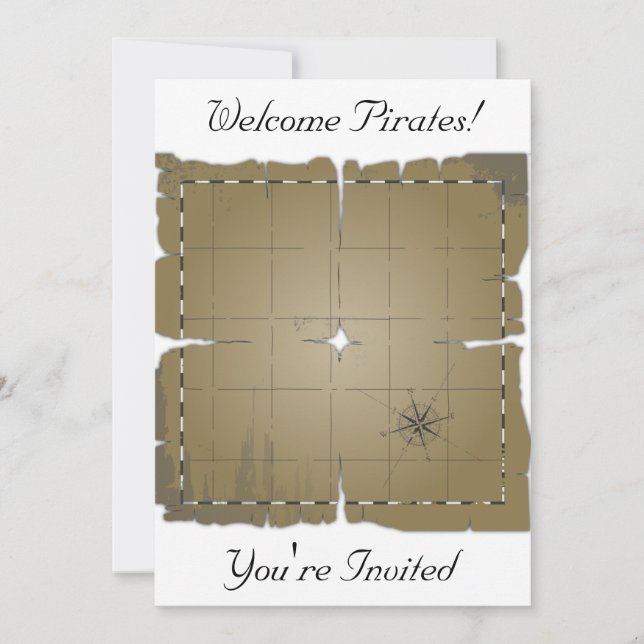 Fale como um Convite de festas pirata (Frente)