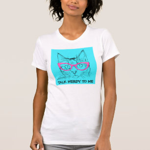 Fale-me nerdy, t-shirt engraçados do gato