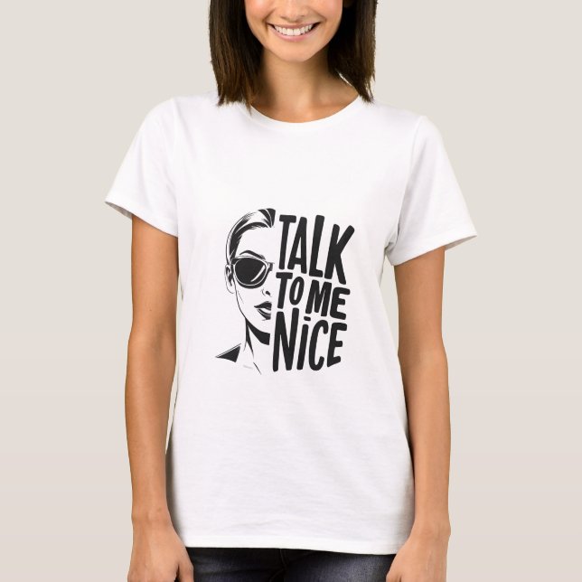 Fale-me sobre a bela camisa básica das mulheres (Frente)