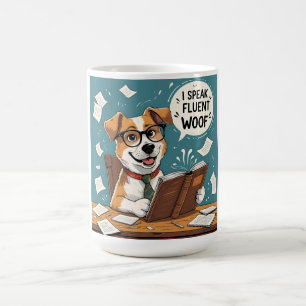 Fale Woof Fluente Caneca de Café Presente Divertid