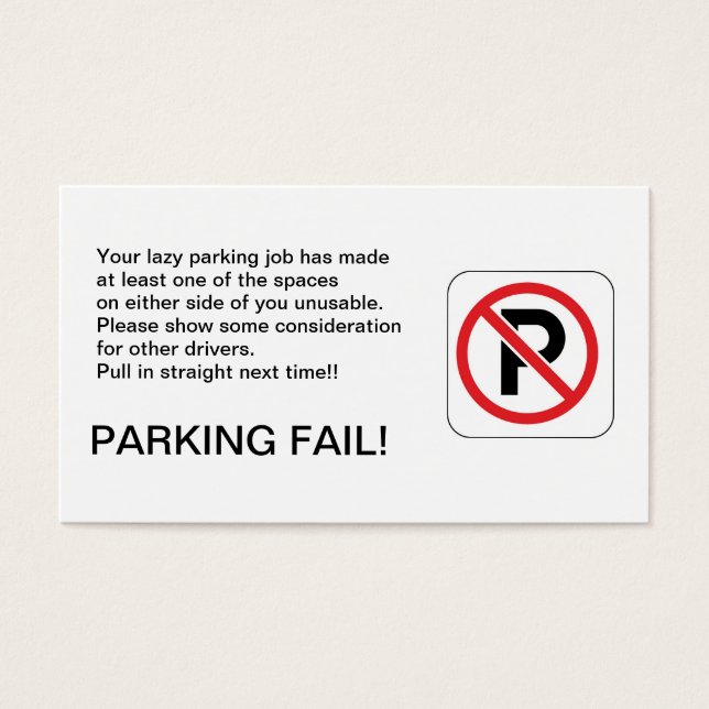 FALHA DE ESTACIONAMENTO! (Frente)