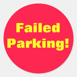 Falha no Estacionamento! Adesivo