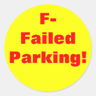 Falha no Estacionamento! Adesivo