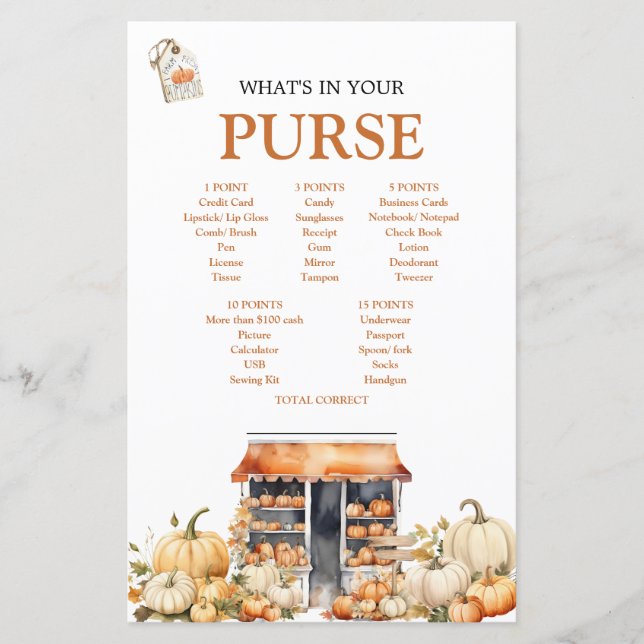 Fall Autumn Pumpkin She's Off The Market Purse (Frente)