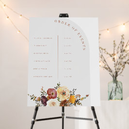 Fall Blooms Timeline Wedding Event Day Sinal A200