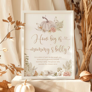 Fall boho do tamanho do poster de jogo de barriga 