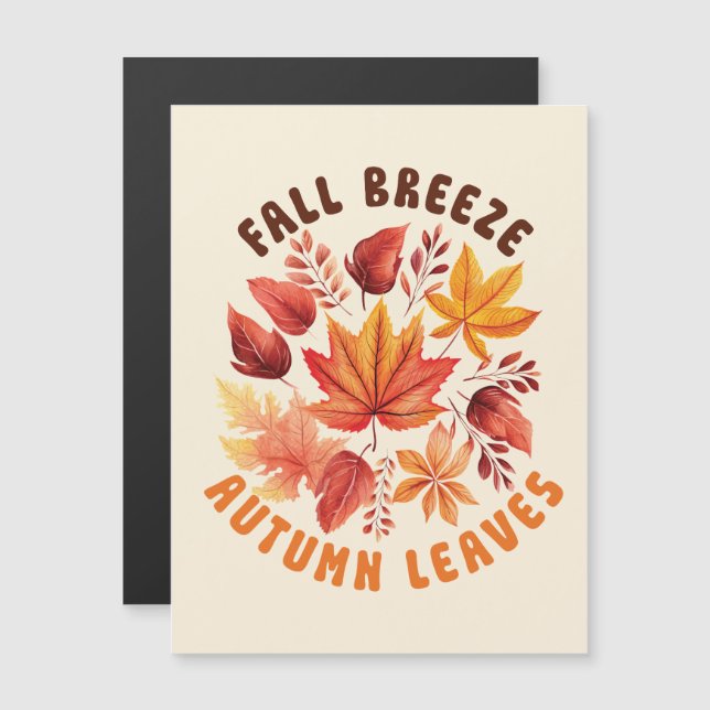 Fall Breeze, Autumn Leaves - Folhagem Whimsical Fa (Frente/Verso)