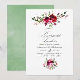 Fall Bridesmaids Luncheon Convite Floral