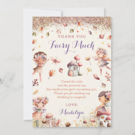 Fall Fairy Birthday Cartões de agradecimentos